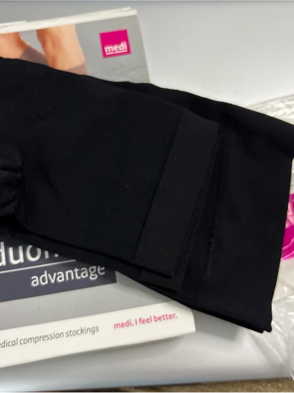 duomed Advantage 20-30mmHg Compression Knee High - Black open toe petite new
